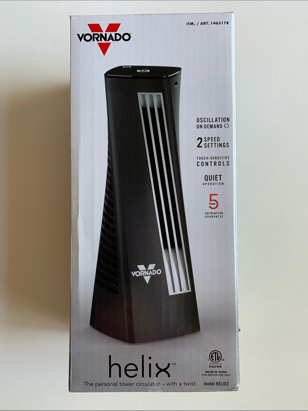 NIB VORNADO Helix Personal Fan Tower Circulator 1ft. Height